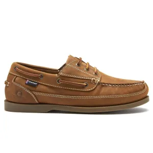 50% OFF CHATHAM Mens Rockwell G2 Wide Fit Leather Boat Shoes - Walnut - Size: UK 15