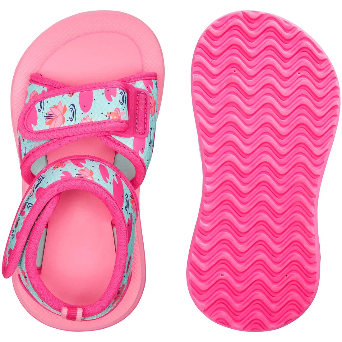 Baby Swimming Sandals - Pink flamingo print