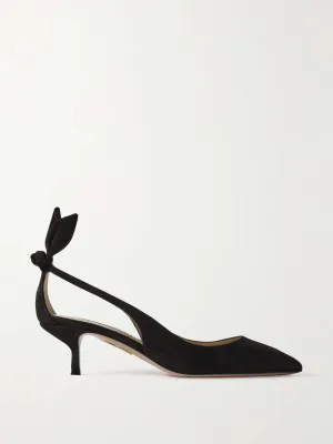 Bow Tie 50 suede pumps