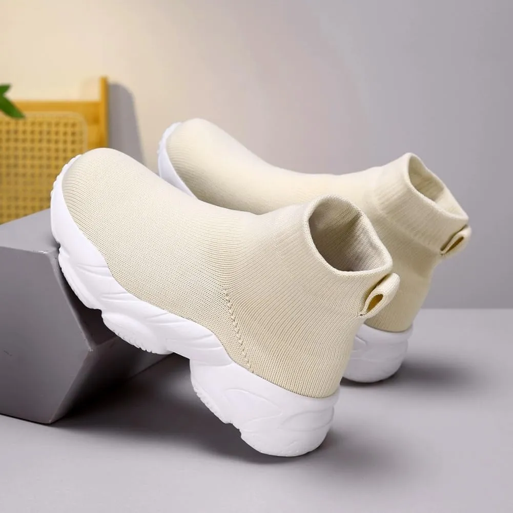 Boys Girls Breathable Athletic Sneakers Lightweight Outdoor Tennis Sock Shoes