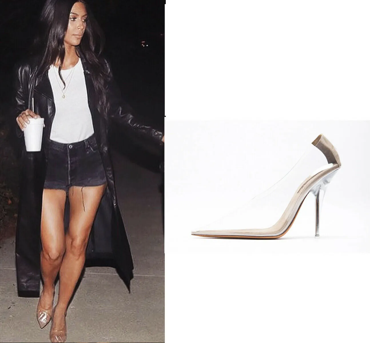 Cape Robbin Glass Doll Transparent Clear Pointed Toe Stiletto High Heel Pumps