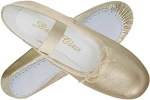 Child Metallic Gold Ballet Slippers