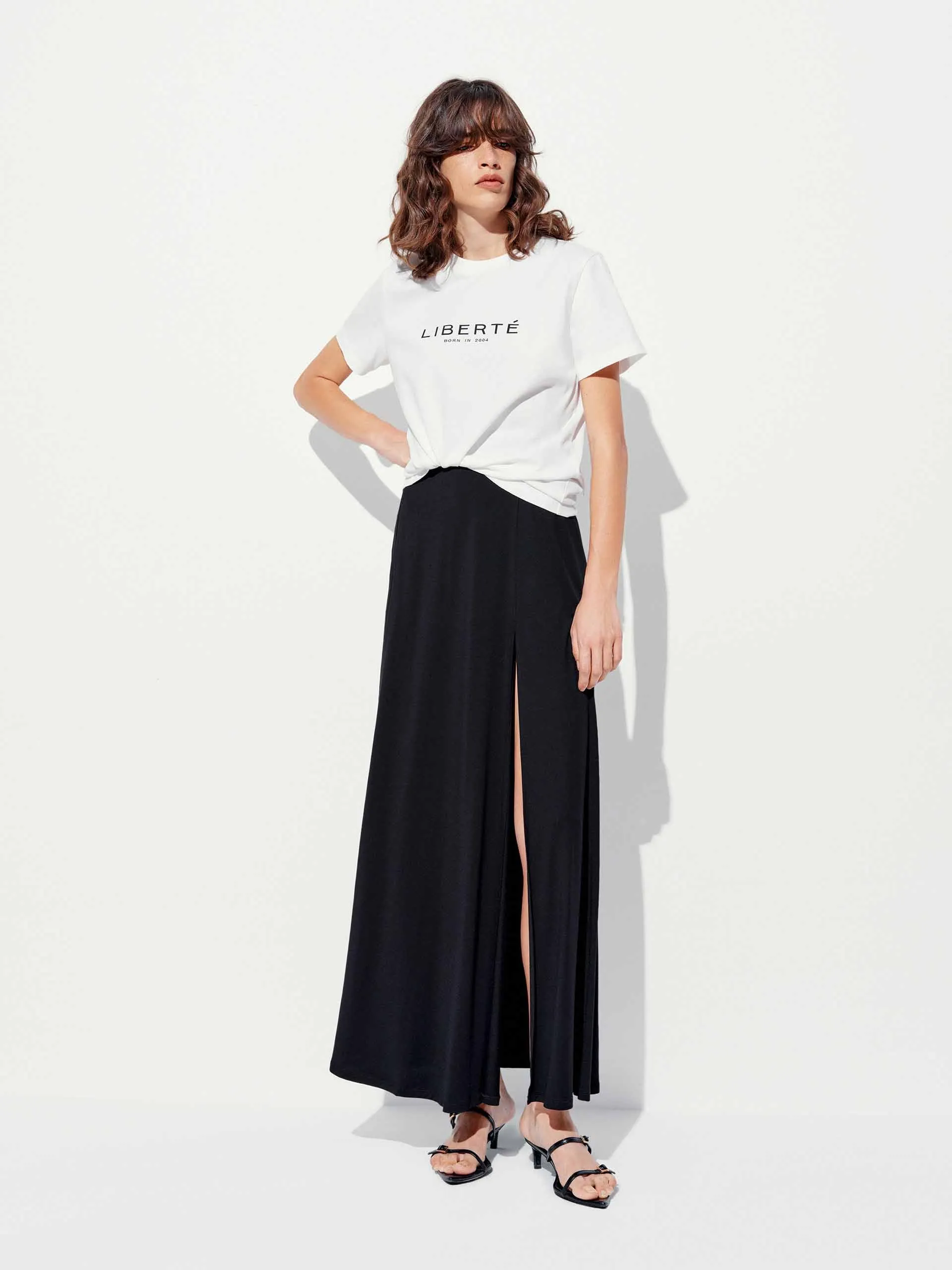 Cotton Letter Round Neck T-shirt