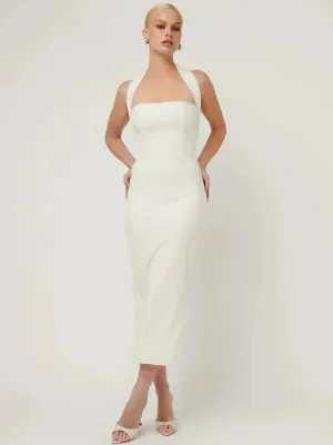 Effie Kats Meline Midi in Ivory Size 8