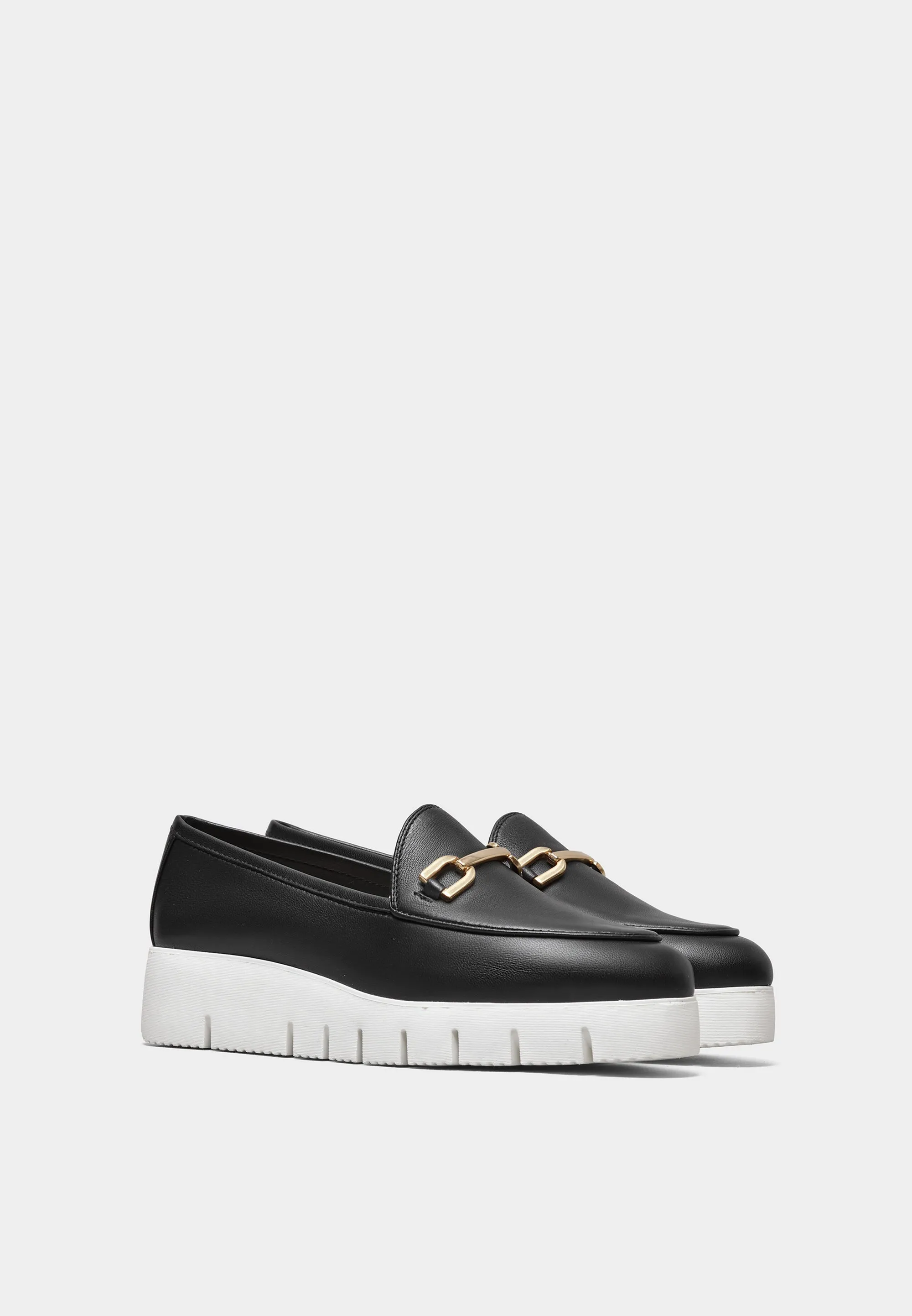 Famo Wedge Pumps Black Soft Nappa Leather