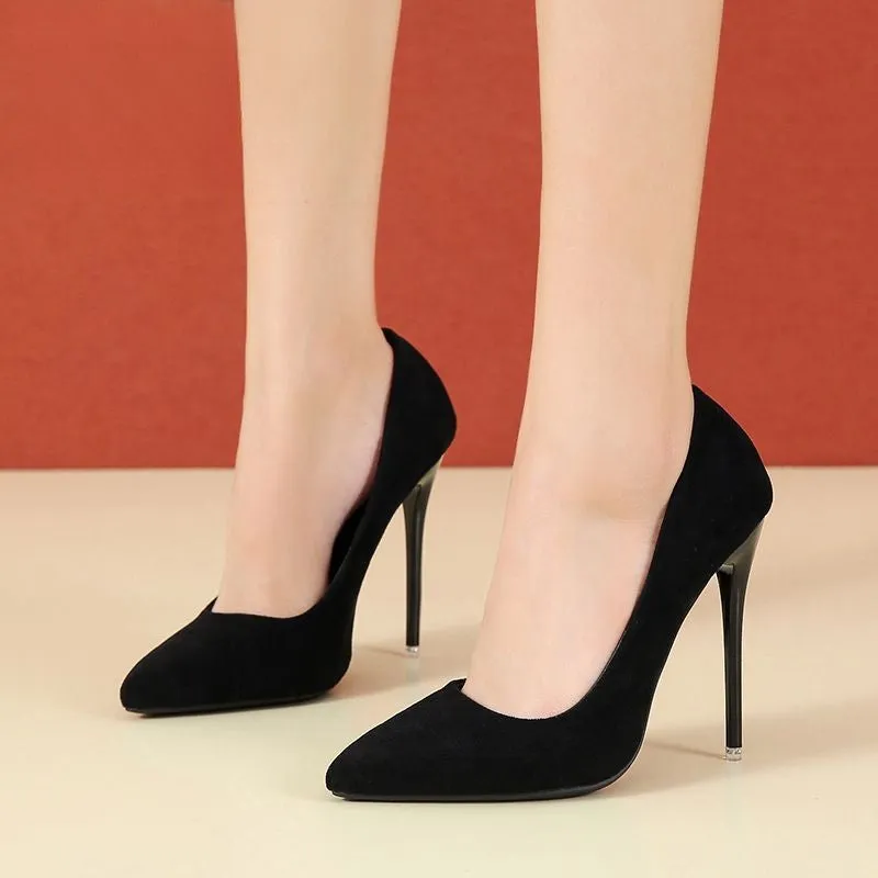Faux suede 12 cm High Heel Pumps