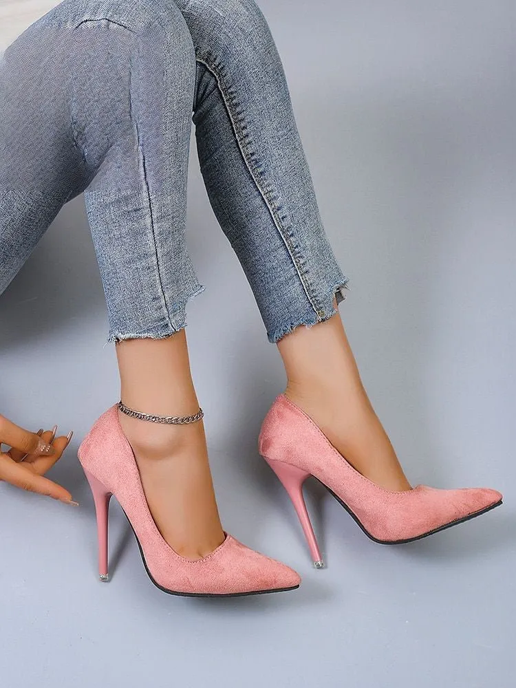 Faux suede 12 cm High Heel Pumps