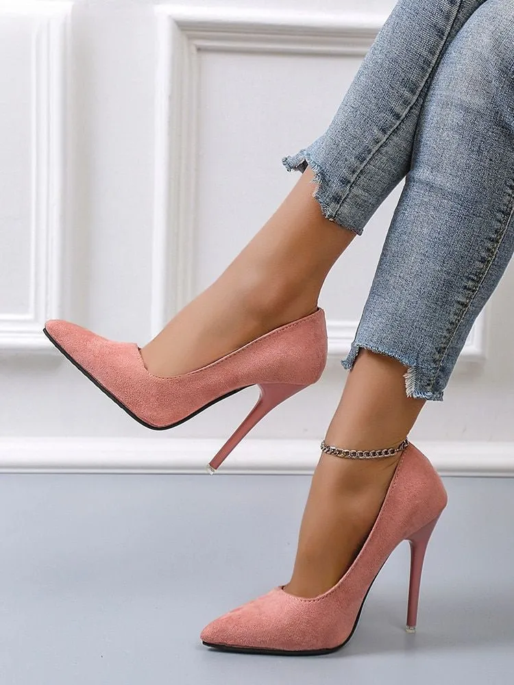 Faux suede 12 cm High Heel Pumps