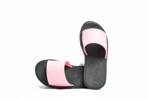 Fluffy Black Sole Light Pink Strap