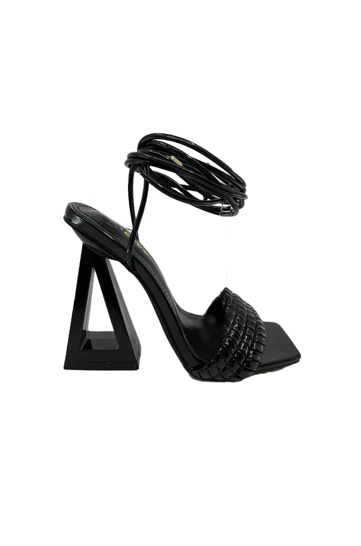 Future - Lace Up Block High Heels
