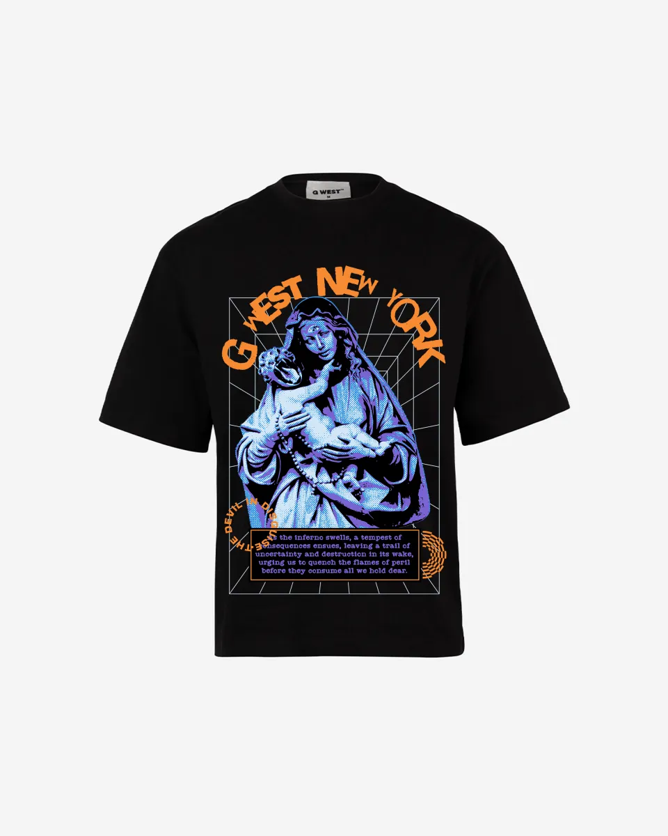 G-WEST NEW YORK OVERSIZED TEE GWROJMT35