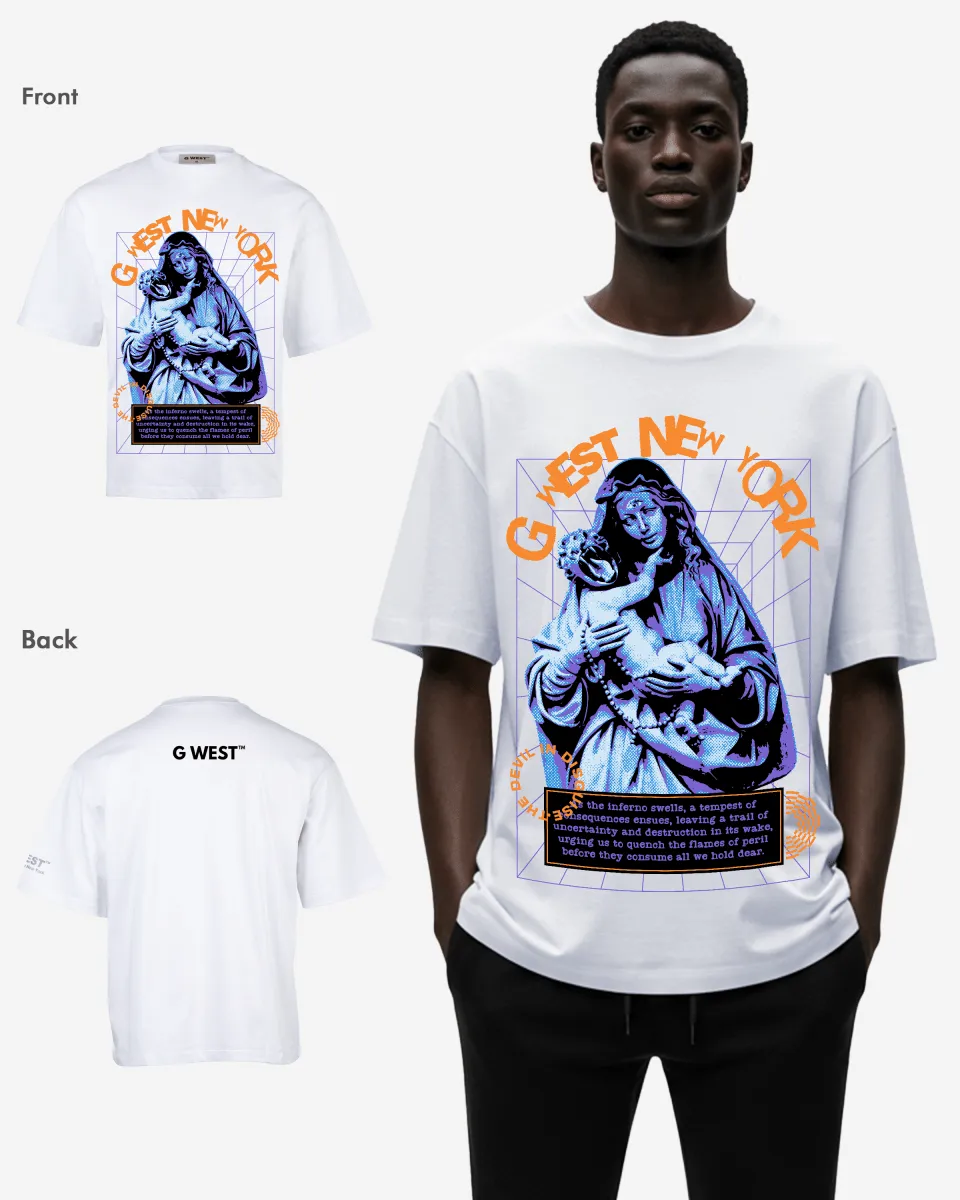 G-WEST NEW YORK OVERSIZED TEE GWROJMT35