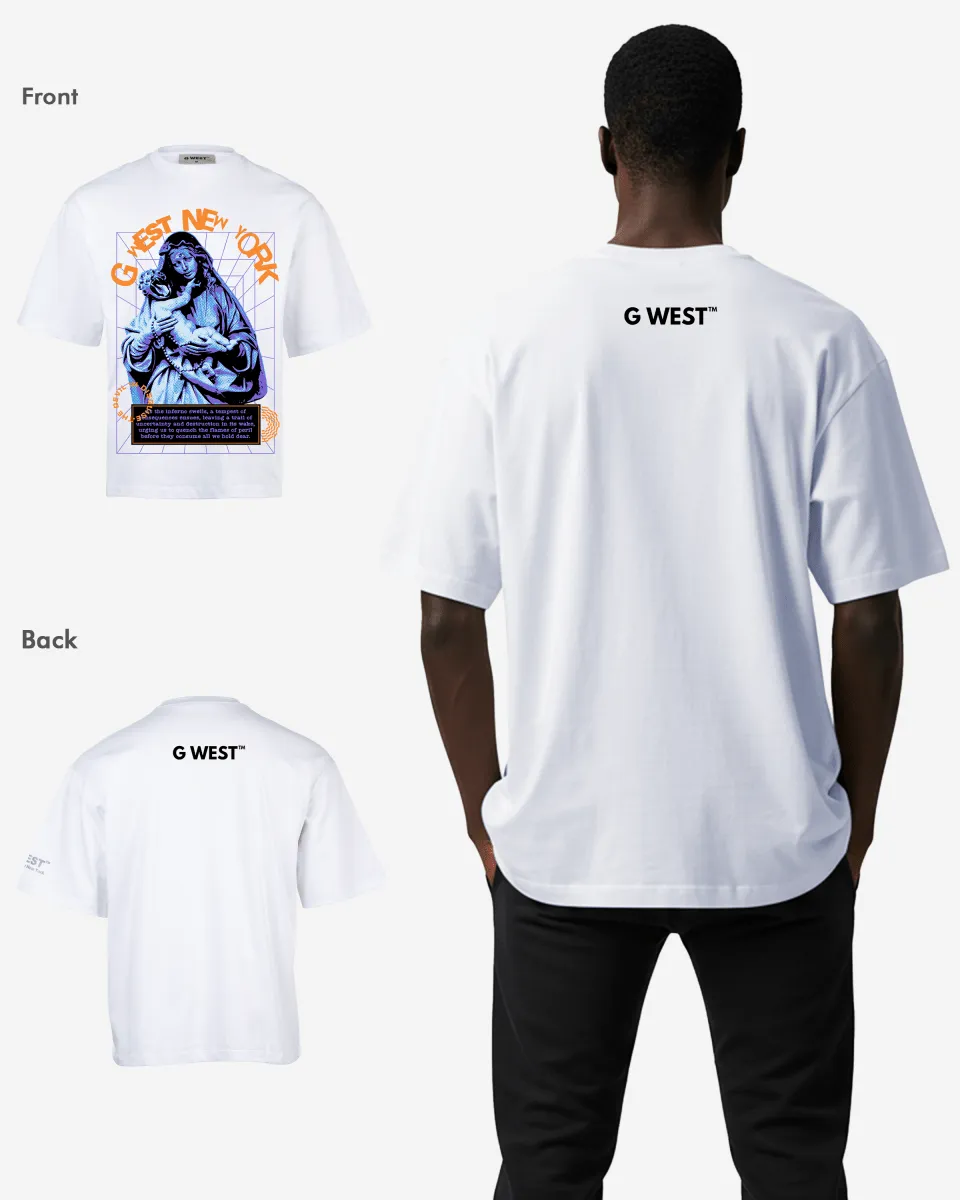 G-WEST NEW YORK OVERSIZED TEE GWROJMT35