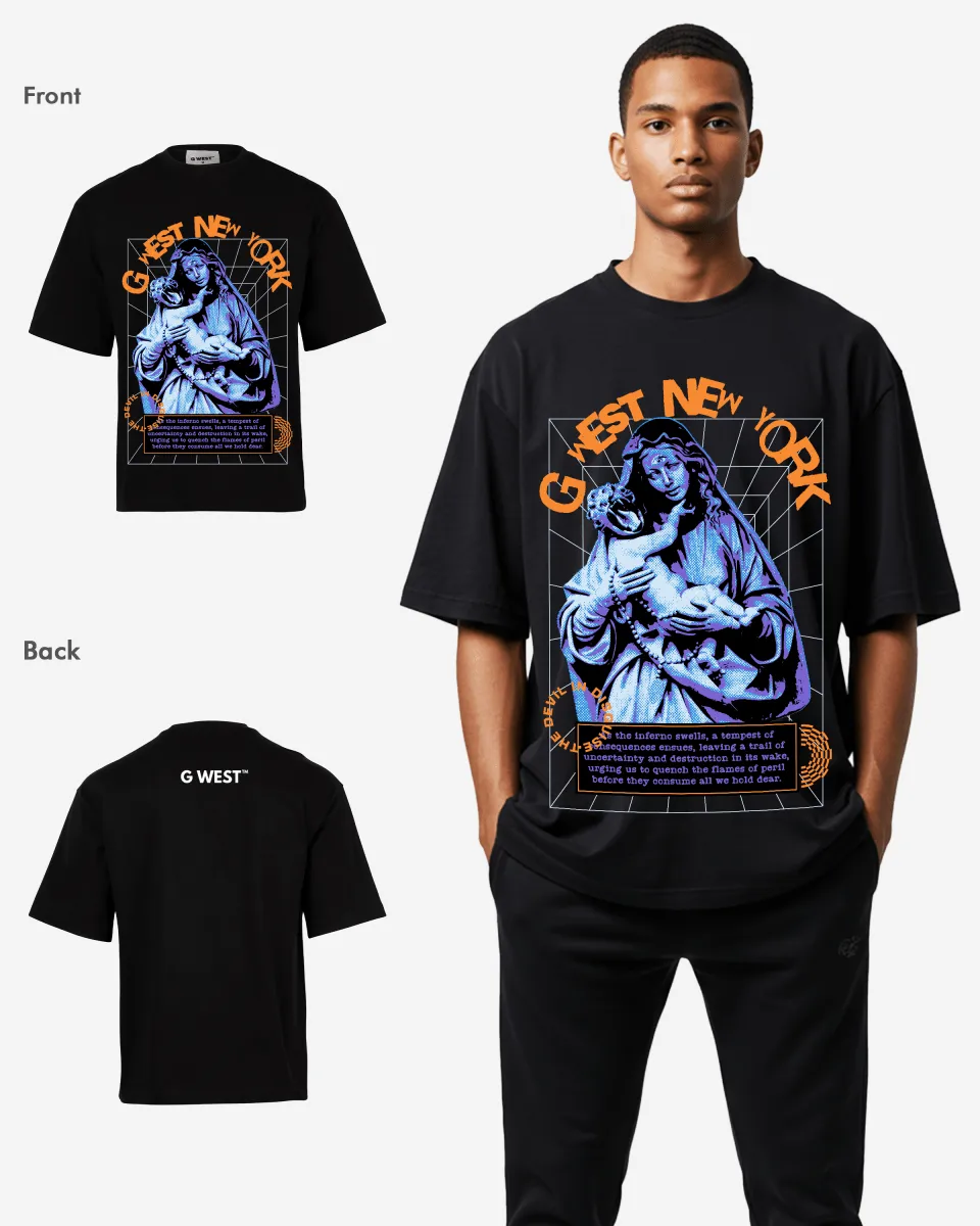 G-WEST NEW YORK OVERSIZED TEE GWROJMT35