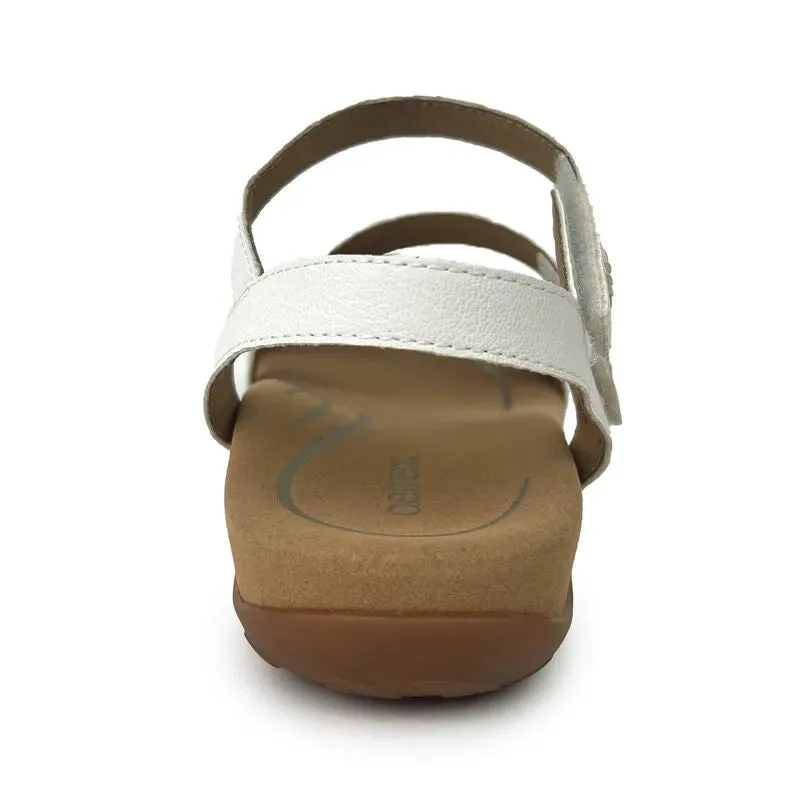 Gabby Adjustable Strap Sandal - White