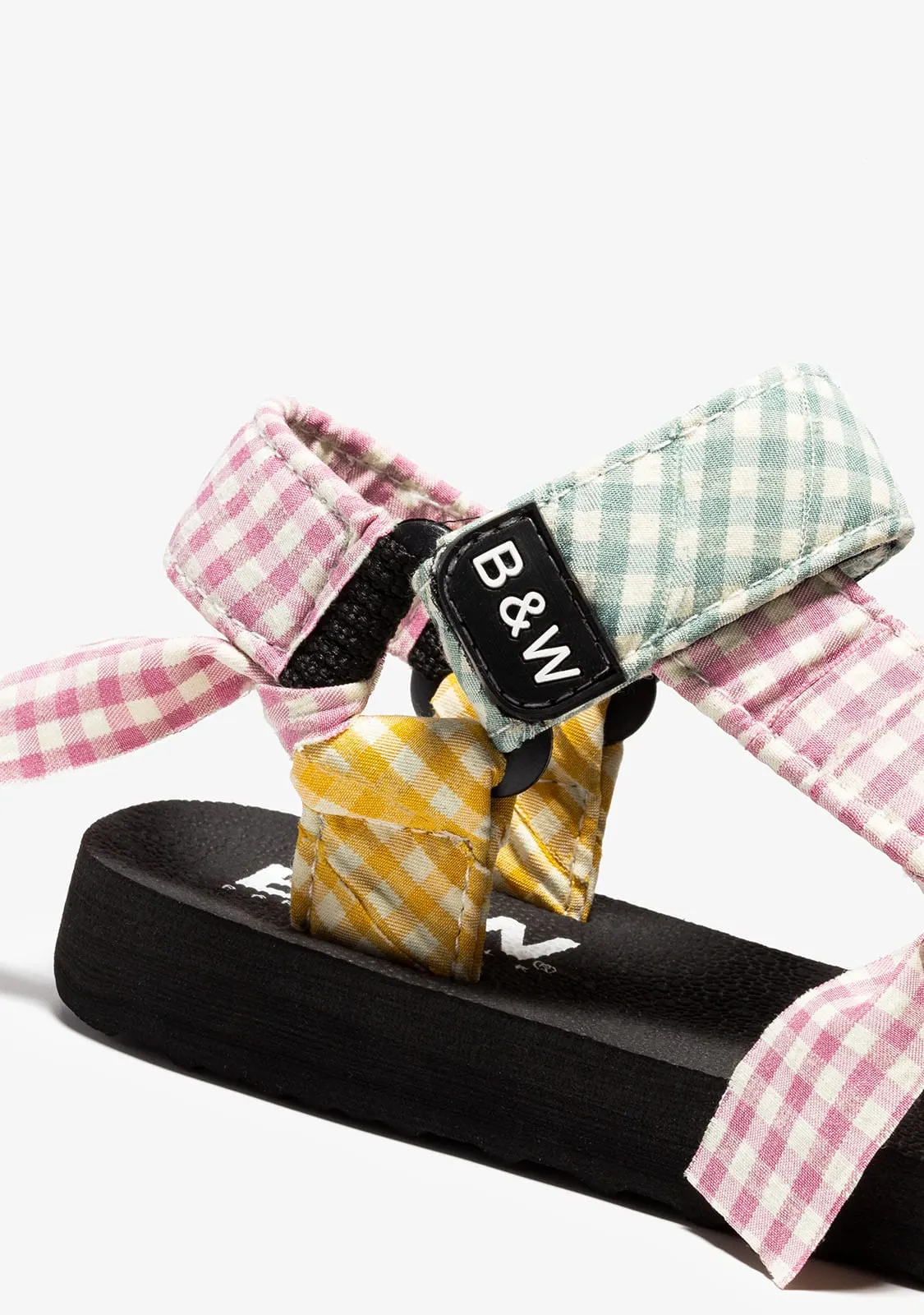 Girl's Multicolour Vichy Sandals