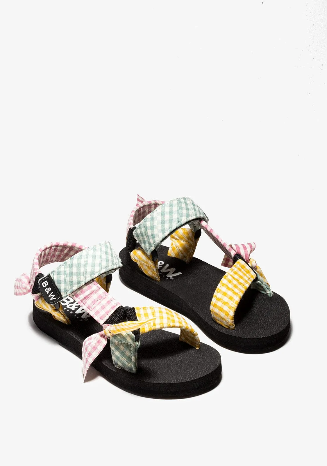 Girl's Multicolour Vichy Sandals