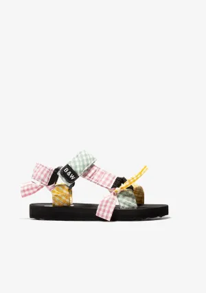 Girl's Multicolour Vichy Sandals