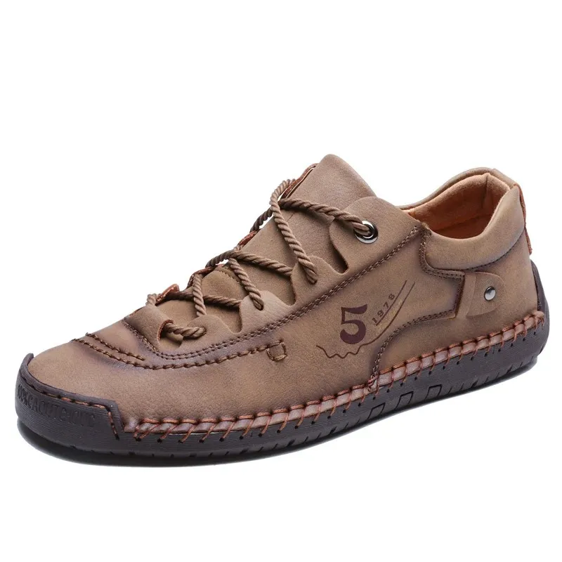 Haakorn -  Heren Schoenen - Comfortabele Leren Casual Sneakers met Flexibele Zool