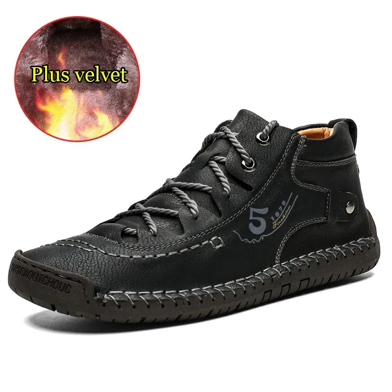 Haakorn -  Heren Schoenen - Comfortabele Leren Casual Sneakers met Flexibele Zool