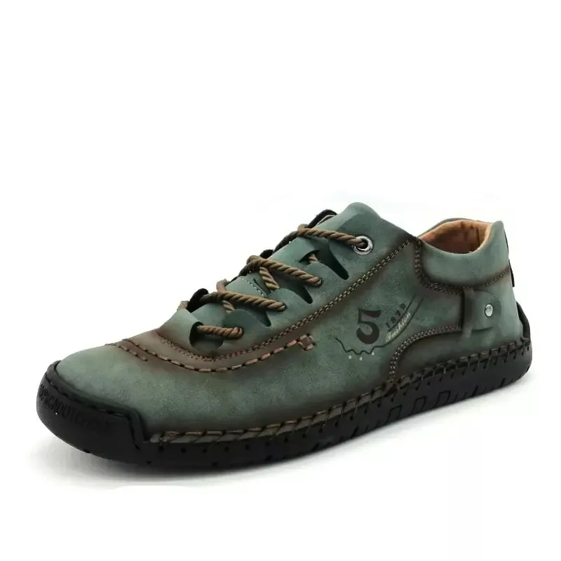 Haakorn -  Heren Schoenen - Comfortabele Leren Casual Sneakers met Flexibele Zool