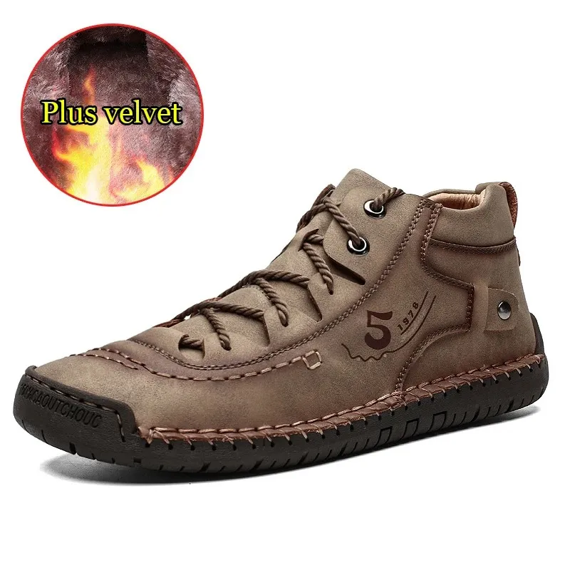 Haakorn -  Heren Schoenen - Comfortabele Leren Casual Sneakers met Flexibele Zool