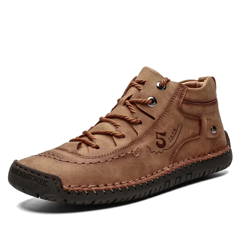 Haakorn -  Heren Schoenen - Comfortabele Leren Casual Sneakers met Flexibele Zool