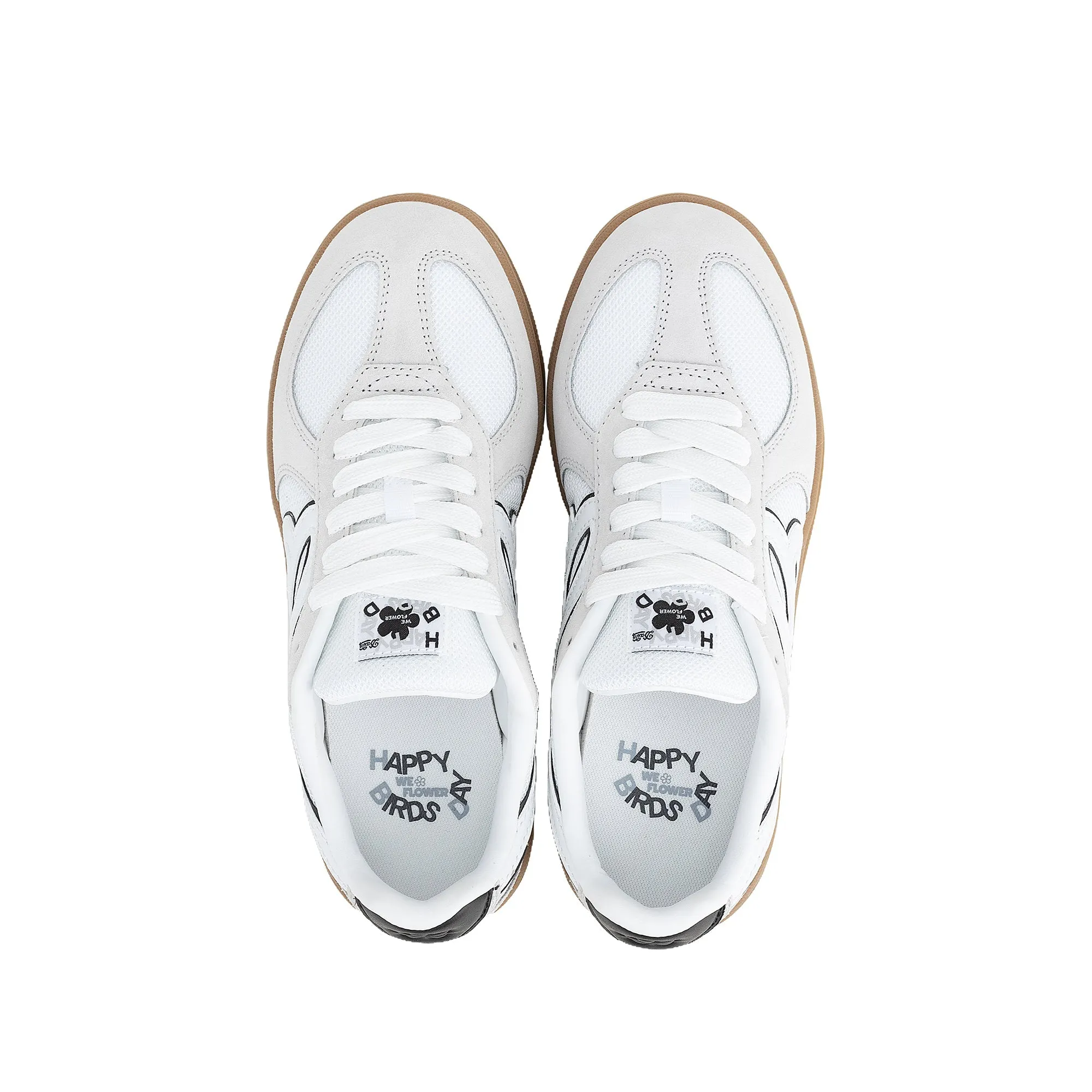 Happy Birds Day Low Sneakers white