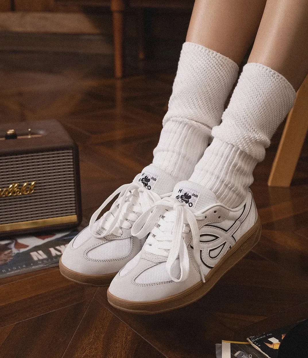 Happy Birds Day Low Sneakers white