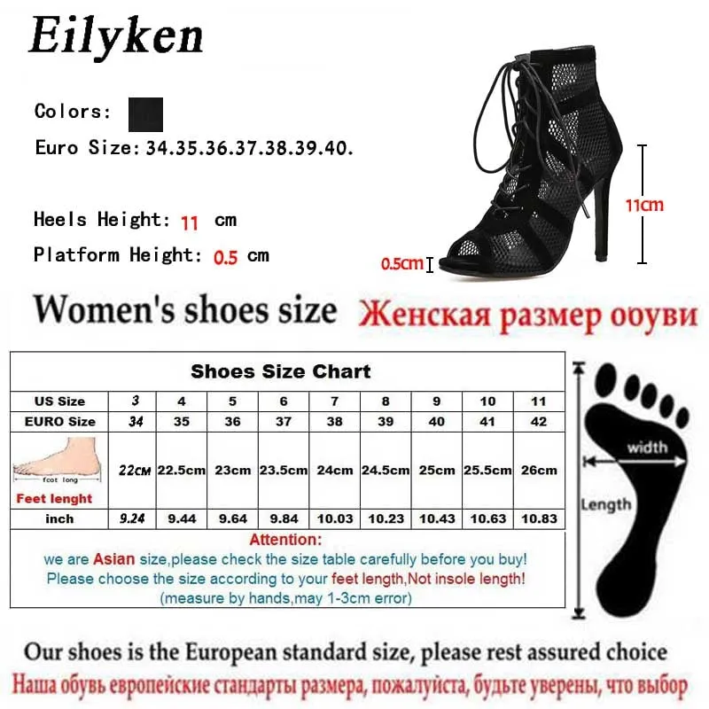 High Heel Black Sandals with Ankle Strap for Fashionable Women