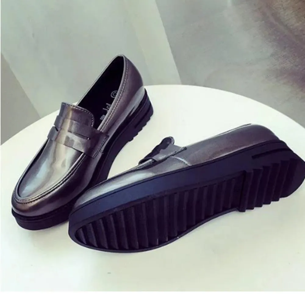 High Quality Women oxfords Flats Platform shoes