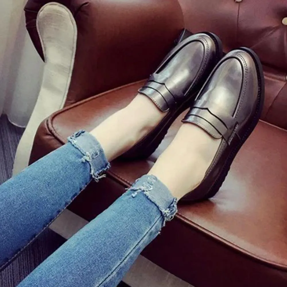 High Quality Women oxfords Flats Platform shoes
