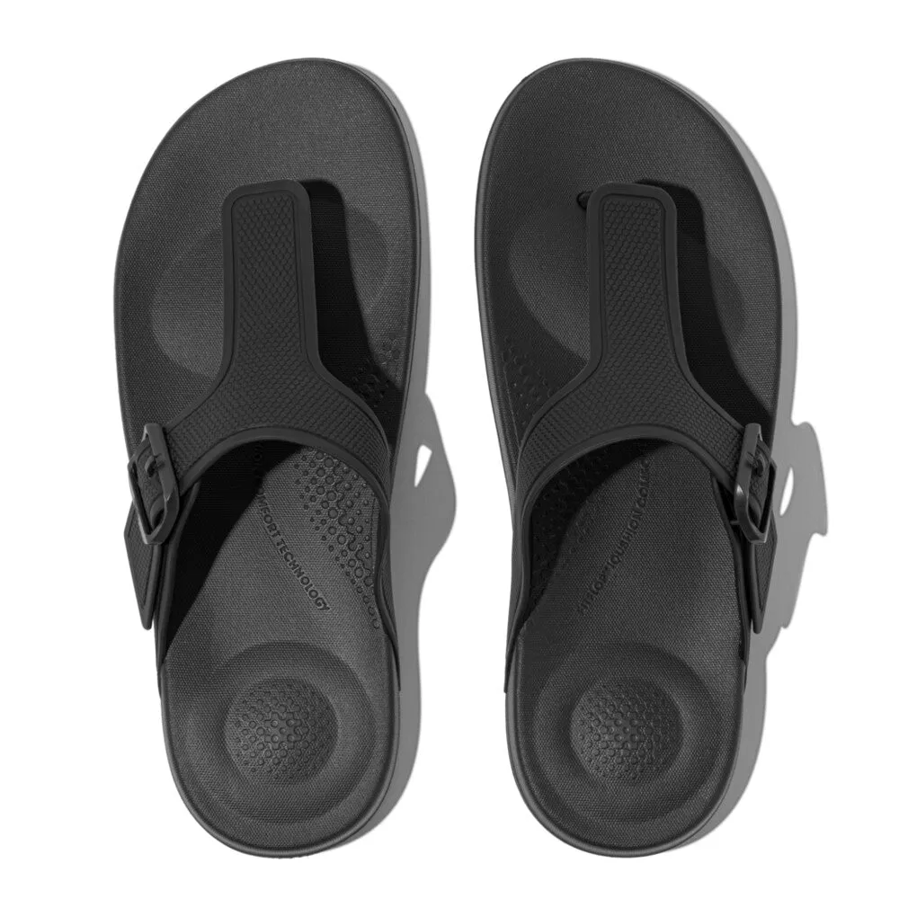 IQUSHION Men's Adjustable Buckle Flip-Flops