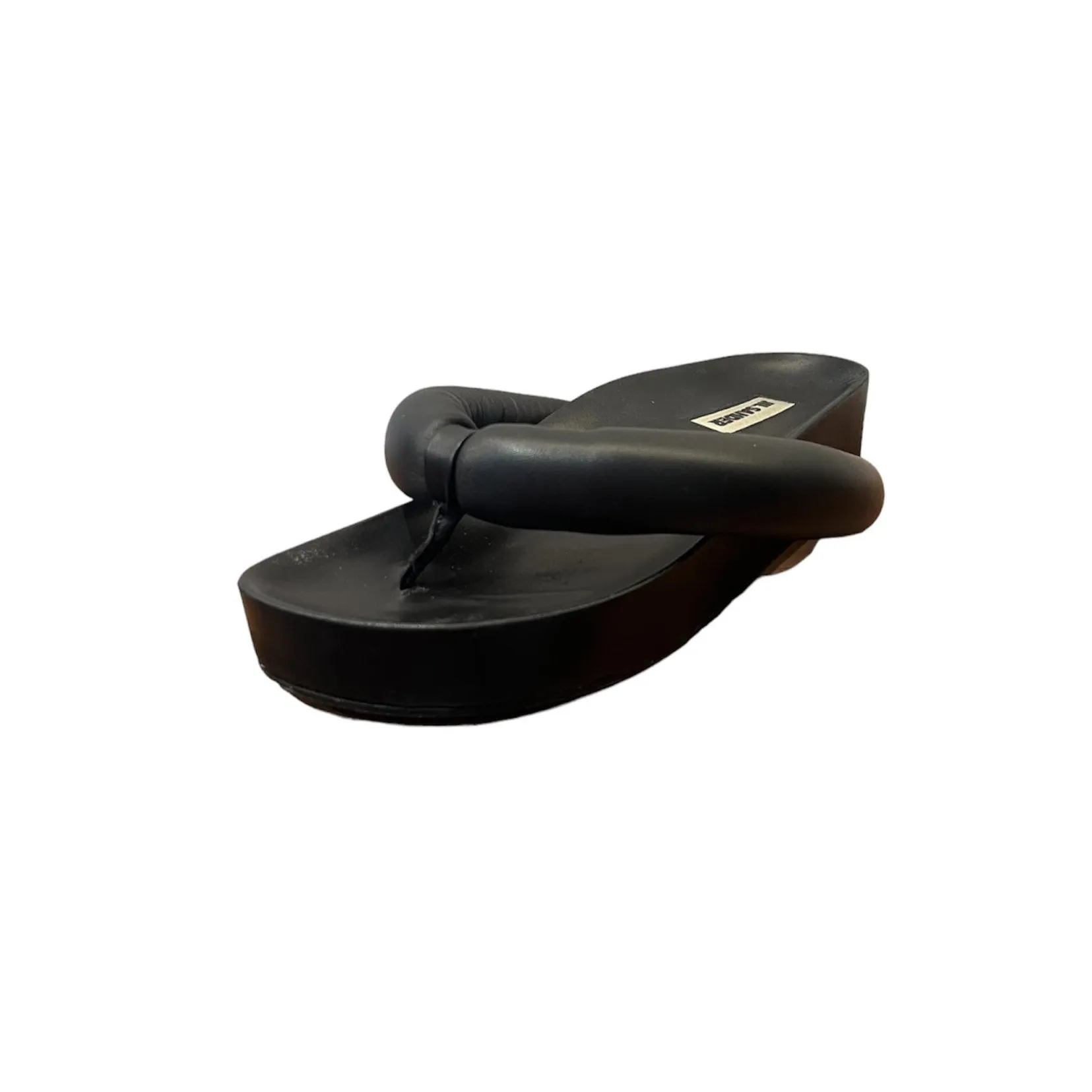 Jil Sander Oversized Leather Flip Flops (Size 41)