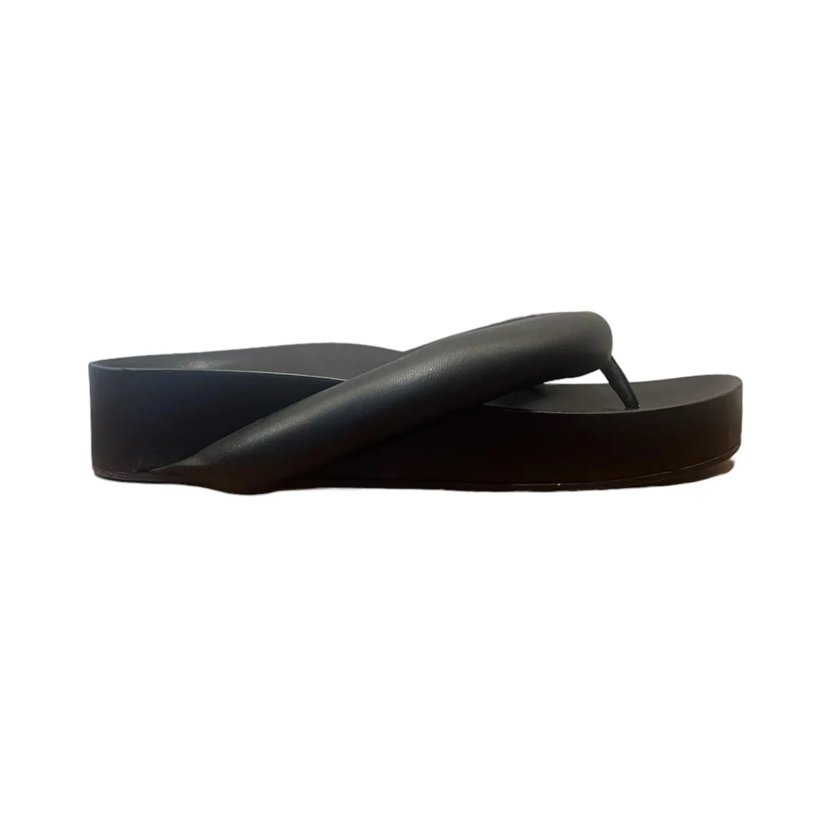 Jil Sander Oversized Leather Flip Flops (Size 41)