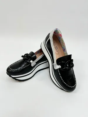 JOSE SAENZ Black Buckle Loafer