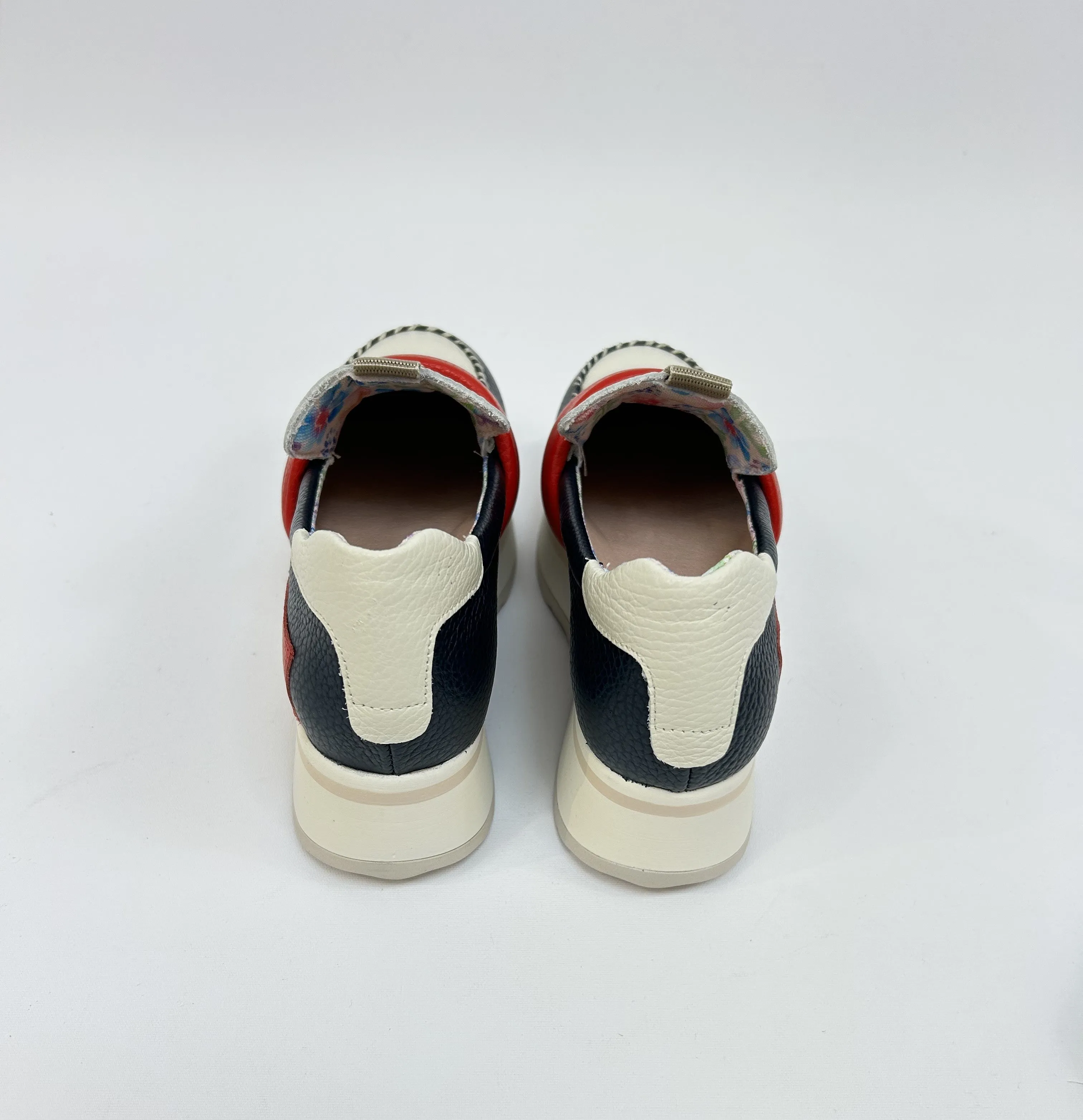 JOSE SAENZ Navy & Red Loafers