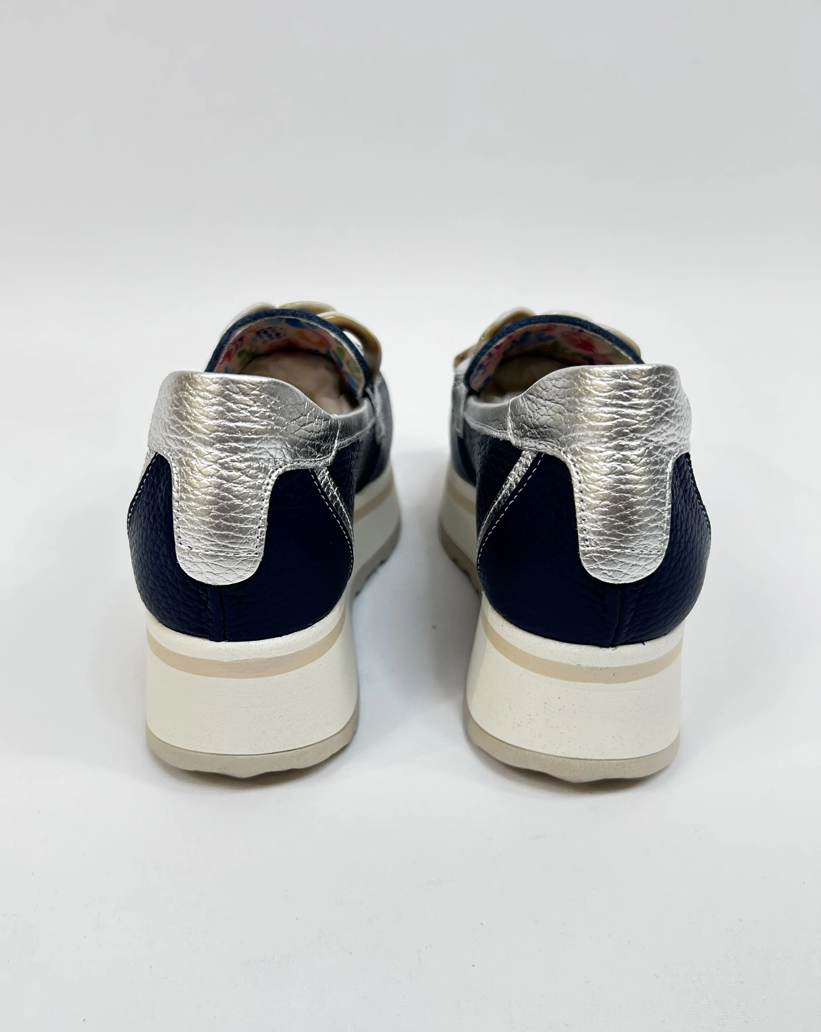 JOSE SAENZ Navy Buckle Loafer