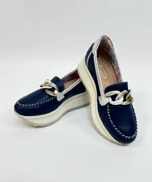 JOSE SAENZ Navy Buckle Loafer