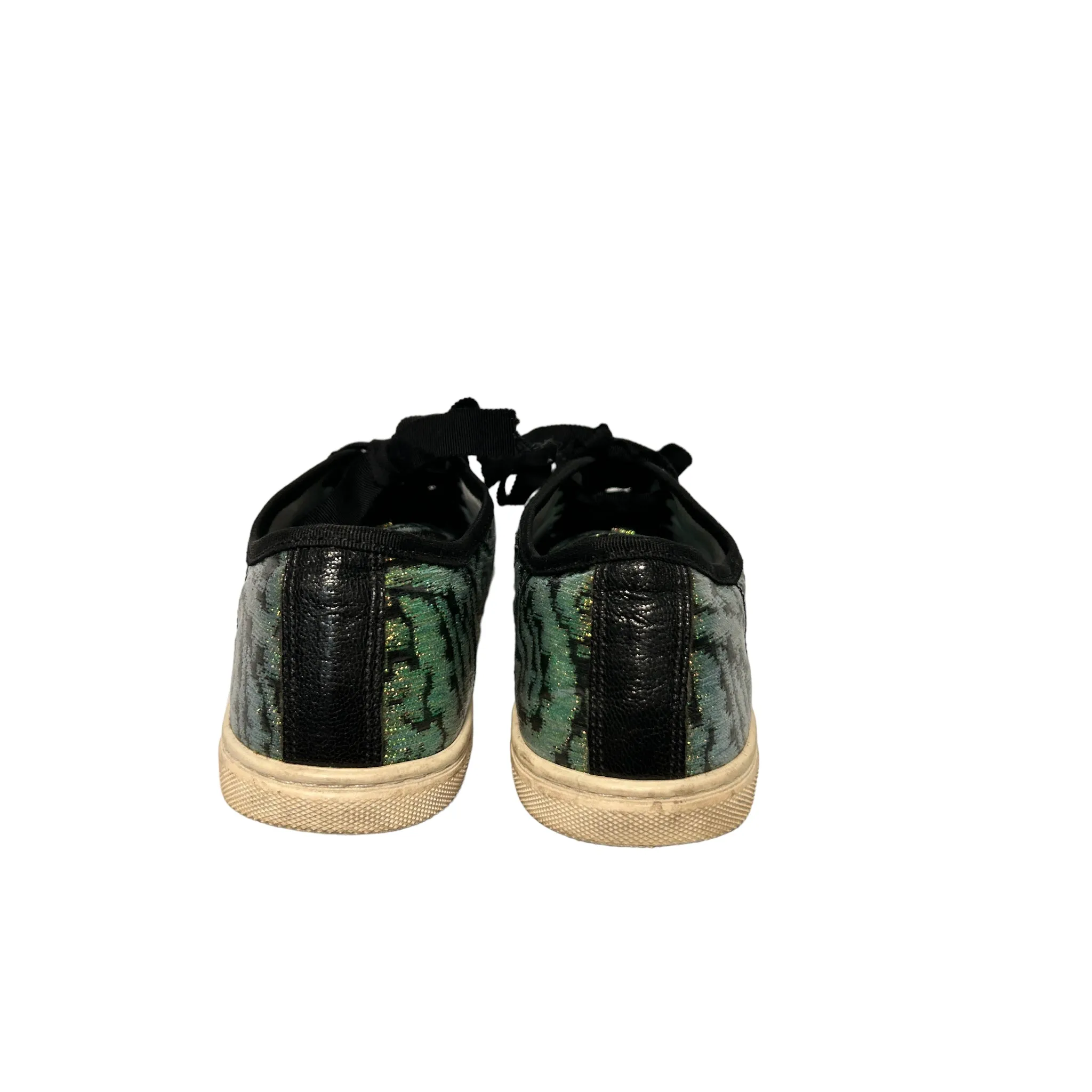 LANVIN | Baskets métallisées vertes