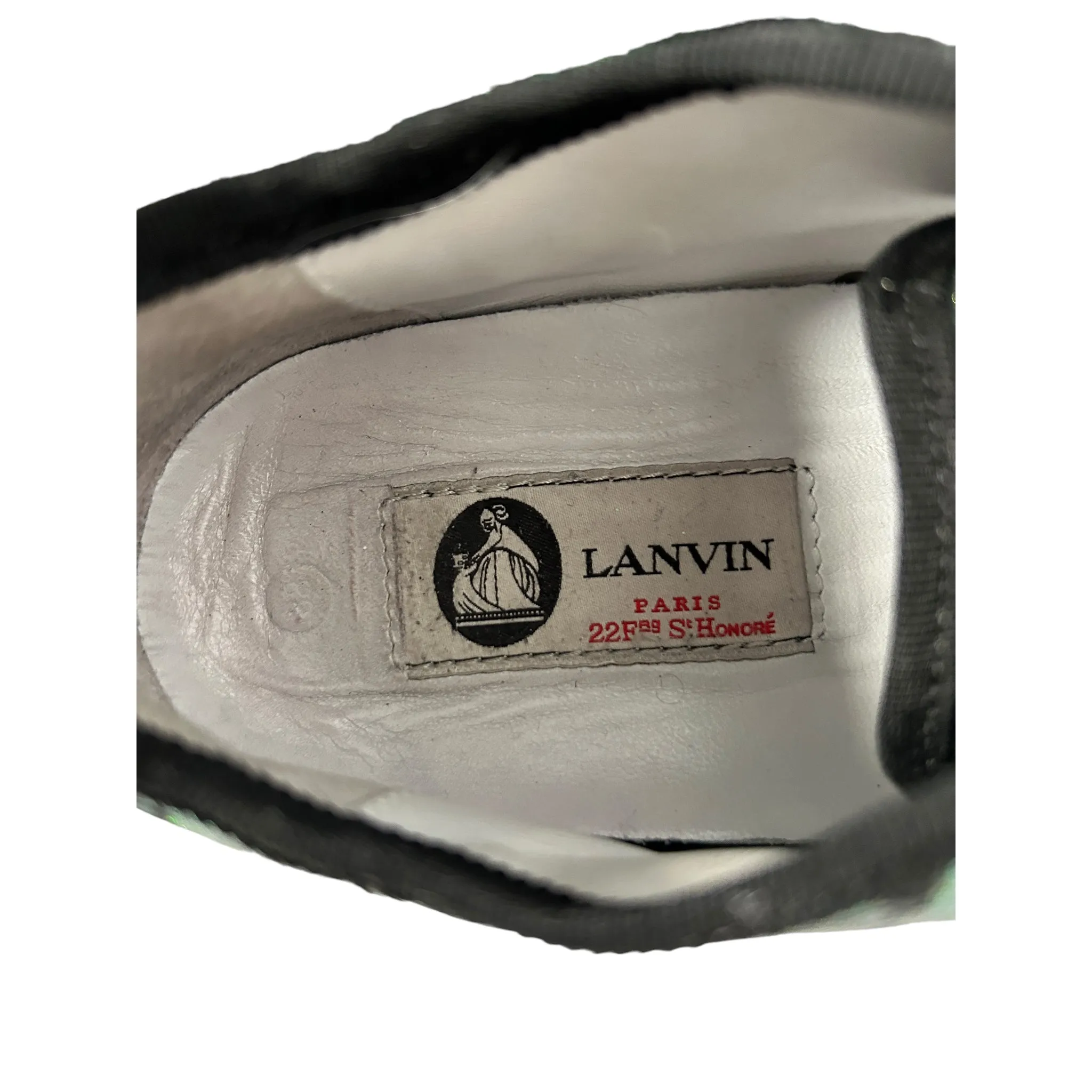 LANVIN | Baskets métallisées vertes