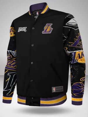 Los Angeles Lakers: Printed Varsity Jacket Los Angeles Lakers: Printed Varsity Jacket