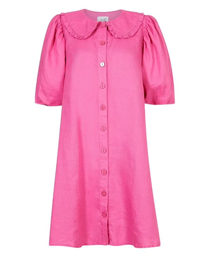 Lovely Linendress - Strong Pink