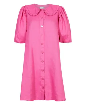 Lovely Linendress - Strong Pink
