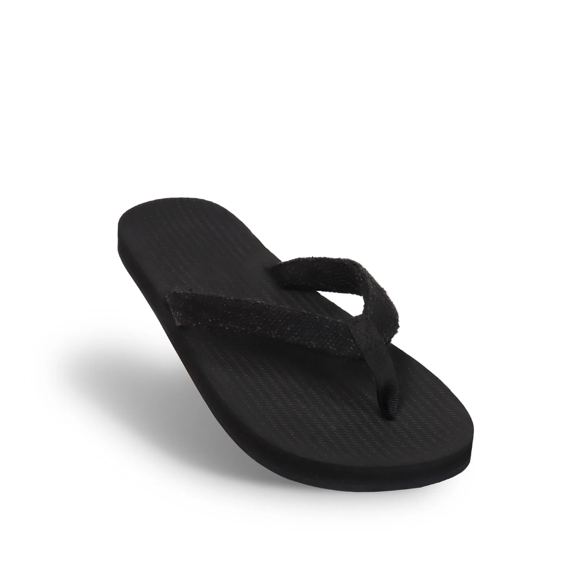 Men’s Flip Flops - Black Ketapang Canvas