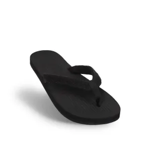 Men’s Flip Flops - Black Ketapang Canvas