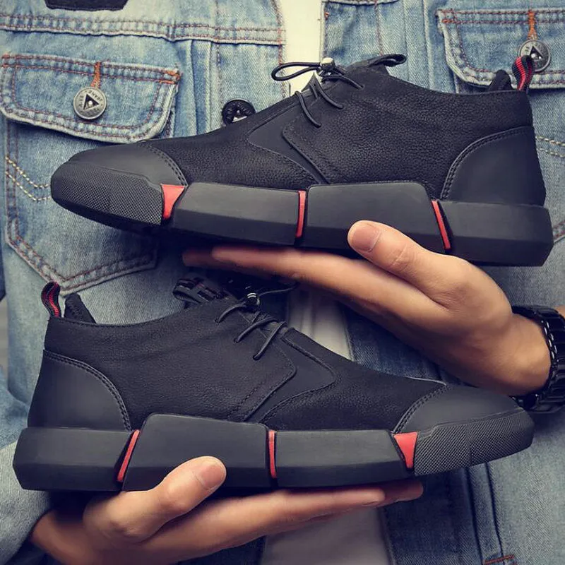 Men's leather casual Fashion Sneakers