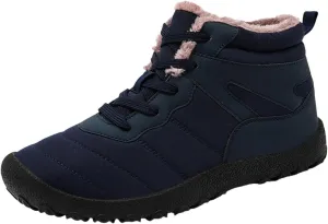 Men's Work Boots Slip On Hiking Sneakers Fur Lined Ankle Boot Women's Workout Shoes Slip Resistant Platform Shoes Composite Toe Botas Hike Grounded Footwear