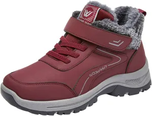 Mens Work Boots Soft Toe Hiking Sneakers Shoes with Fur Lined Women Safety Toe Shoes Insulated Waterproof Outdoor Work Botas Lightweight Hike Grounded Footwear