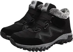 Men's Work Boots Wide Width Hiking Sneakers Shoes with Fur Lined Women's Workout Shoes Comfortable Winter Backpacking Snow Botas Warm Water Hike Grounded Footwear